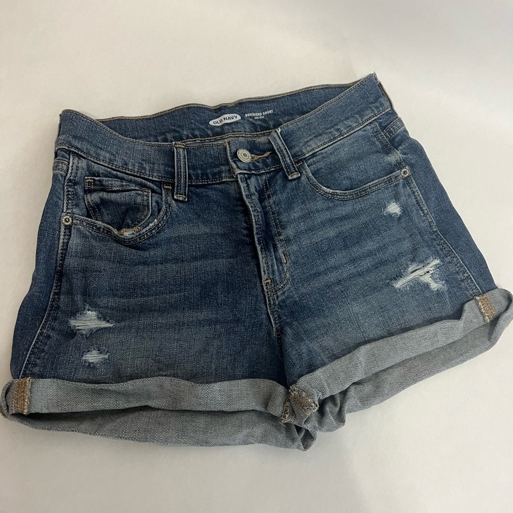Old Navy Boy Friend Denim Shorts Mid-Rise Size 0